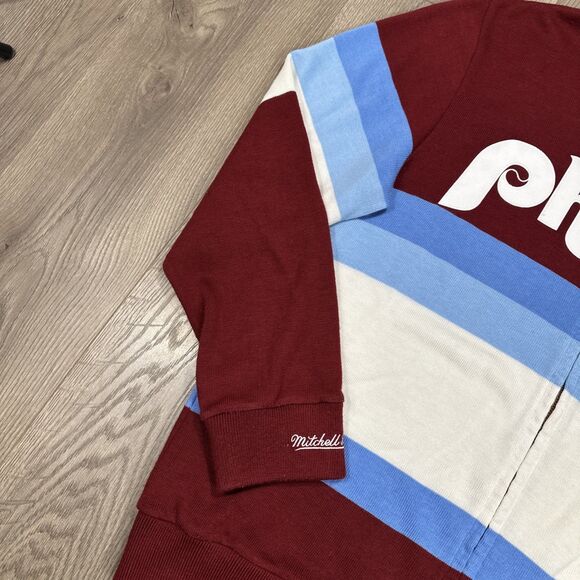 Mitchell & Ness Philadelphia Phillies Throwback Sweater Full Zip Retro Large - Picture 3 of 8